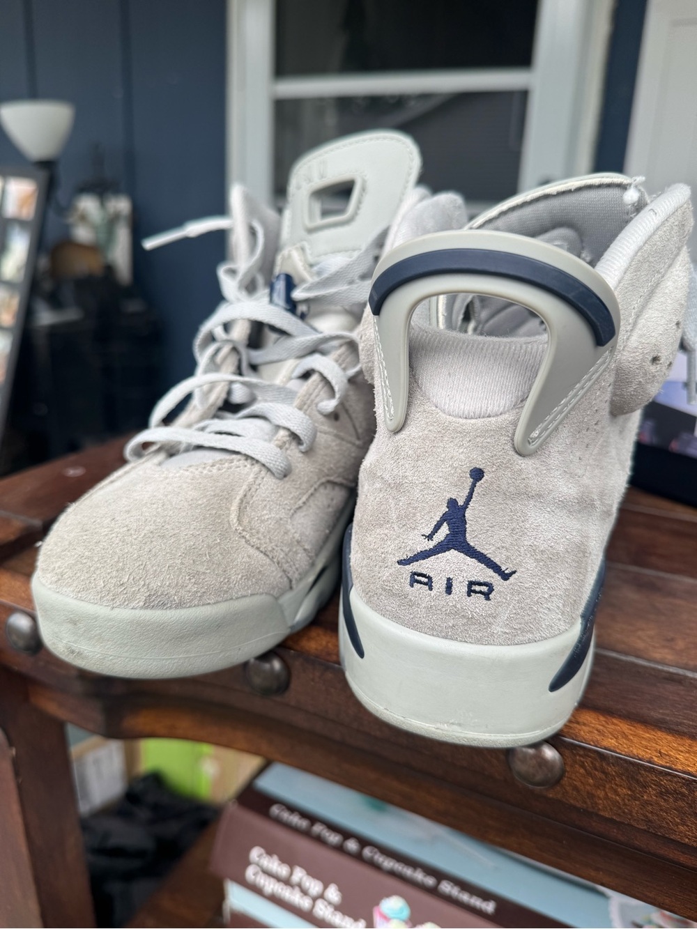 Air Jordan 6 Retro “Georgetown” Gray Suede Sneakers - Picture 4 of 6